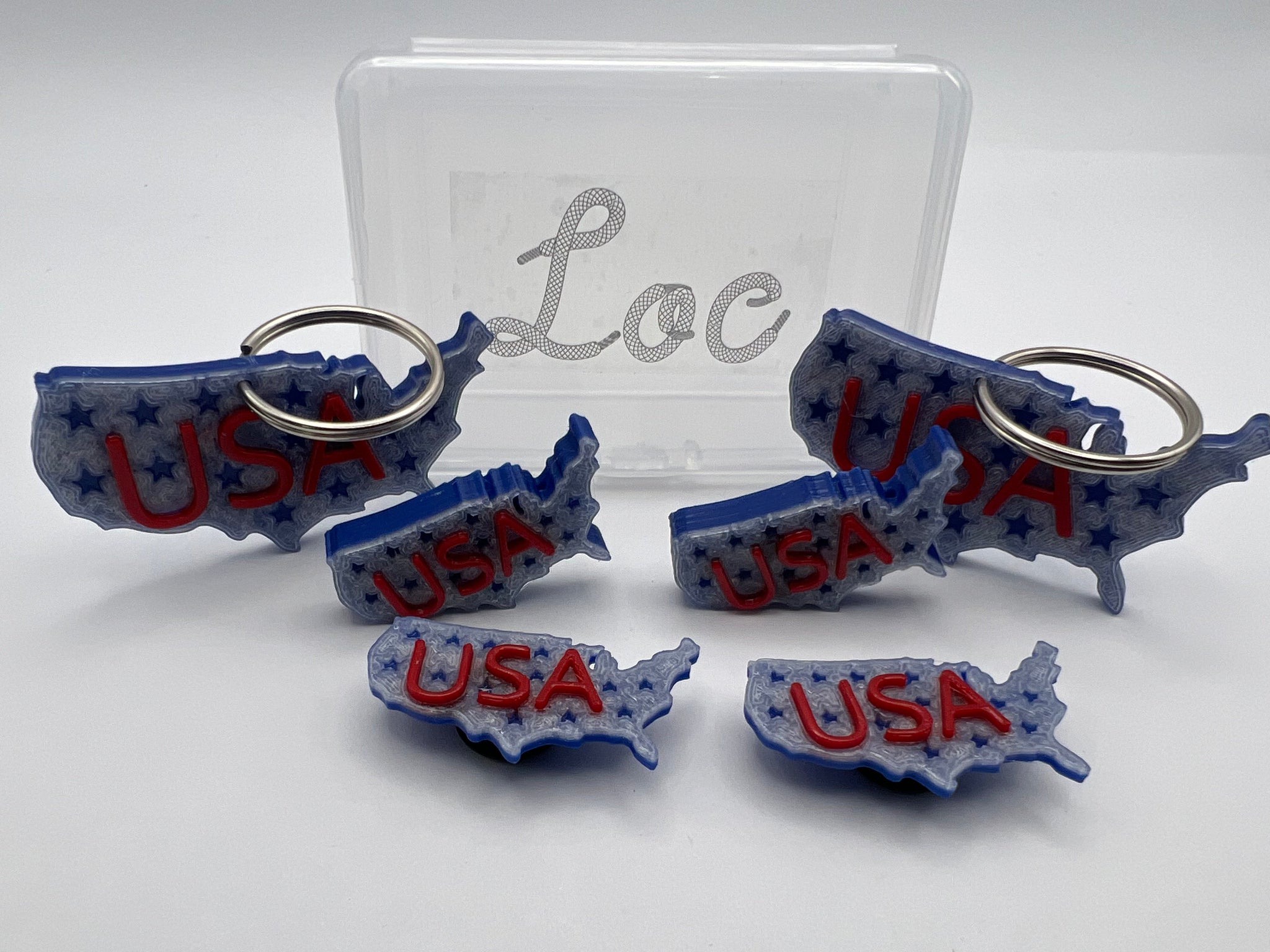 USA Charms for Crocs (Glow in the Dark)