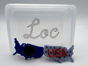 USA Charms for Crocs (Glow in the Dark)